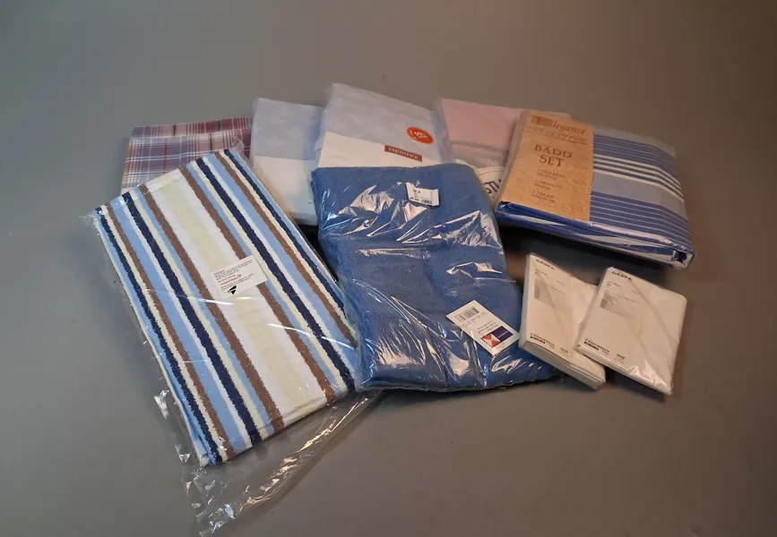 Diverse textil. Bl.a Bäddset.
