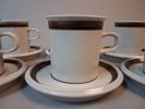 Kaffeservis. "Karelia", Anja Jaatinen-Winqvist, 8 Koppar med fat, Arabia.