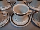 Kaffeservis. "Karelia", Anja Jaatinen-Winqvist, 8 Koppar med fat, Arabia.