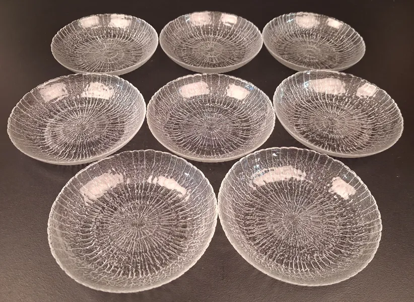 TAPIO WIRKKALA. 8 Djupa Tallrikar, "Solaris", Iittala.