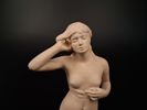 PETER IBSEN´S WIDOW. Figurin, terrakotta, Danmark, 1900-talet, signerad.