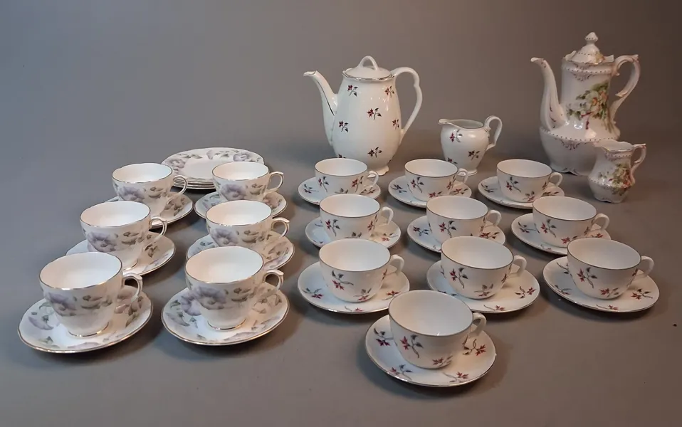 Diverse kaffeservis. delar.