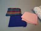 Diverse textil. Bl.a virkat spets m.m.