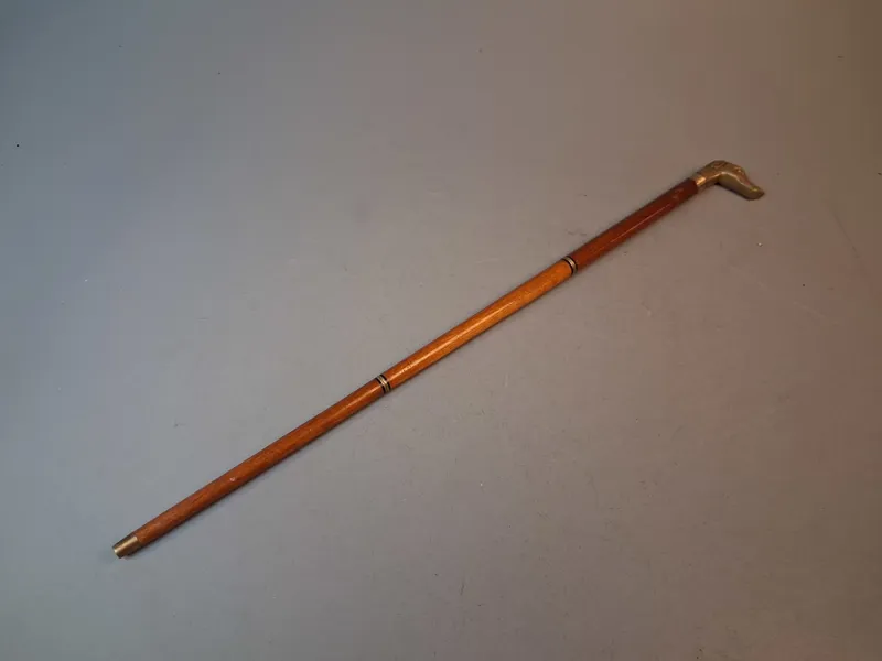 Jakt Käpp. Mässing. Hundhandtag.