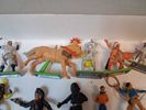 Diverse plast figurer m.m. Bl.a Riddare, indianer.