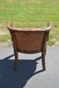Karmstol. Dansk design, stomme i ek & velourklädsel, 1950/60-talet.