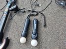 Playstation 3, DJ Hero-kontroller. Guitar Gero gitarr & mikrofon. Move motion controllers. PS3 spel m.m.
