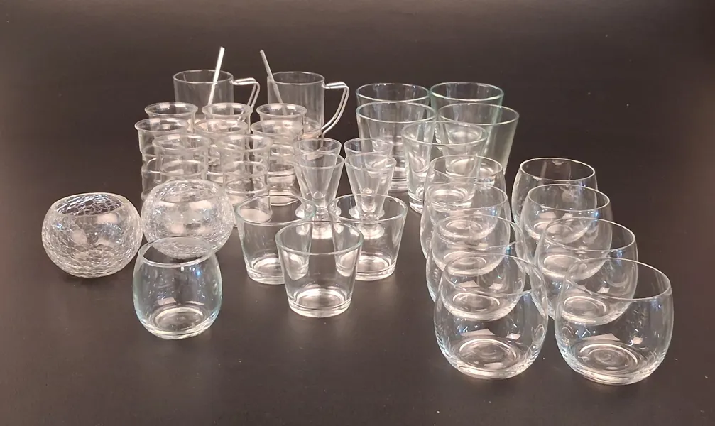 Diverse glas. Ljuslyktor m.m.