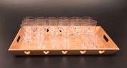 Diverse spritglas. Slipad dekor. 26 delar.