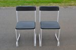 2 Stolar. "Stacking Chair", Höganäsmöbler AB, metall & plast.