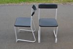 2 Stolar. "Stacking Chair", Höganäsmöbler AB, metall & plast.