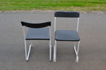 2 Stolar. "Stacking Chair", Höganäsmöbler AB, metall & plast.