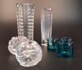 Diverse glas. Bl.a 2 "Snöboll" Orrefors, 3 ljuslyktor Marimekko iittala m.m.