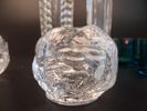 Diverse glas. Bl.a 2 "Snöboll" Orrefors, 3 ljuslyktor Marimekko iittala m.m.