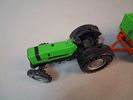 Traktor med släp SIKU & Bil med husvagn Matchbox.