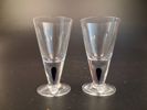 ERIKA LAGERBIELKE. 2 Snapsglas, "Intermezzo", Orrefors.