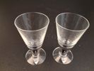 ERIKA LAGERBIELKE. 2 Snapsglas, "Intermezzo", Orrefors.