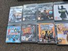 Playstation 3, DJ Hero-kontroller. Guitar Gero gitarr & mikrofon. Move motion controllers. PS3 spel m.m.
