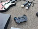 Playstation 3, DJ Hero-kontroller. Guitar Gero gitarr & mikrofon. Move motion controllers. PS3 spel m.m.