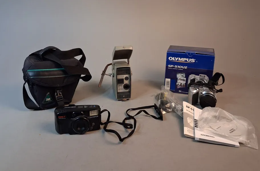 Diverse. Bl.a Olympus, Eumig, Olympus. SP-510uz.