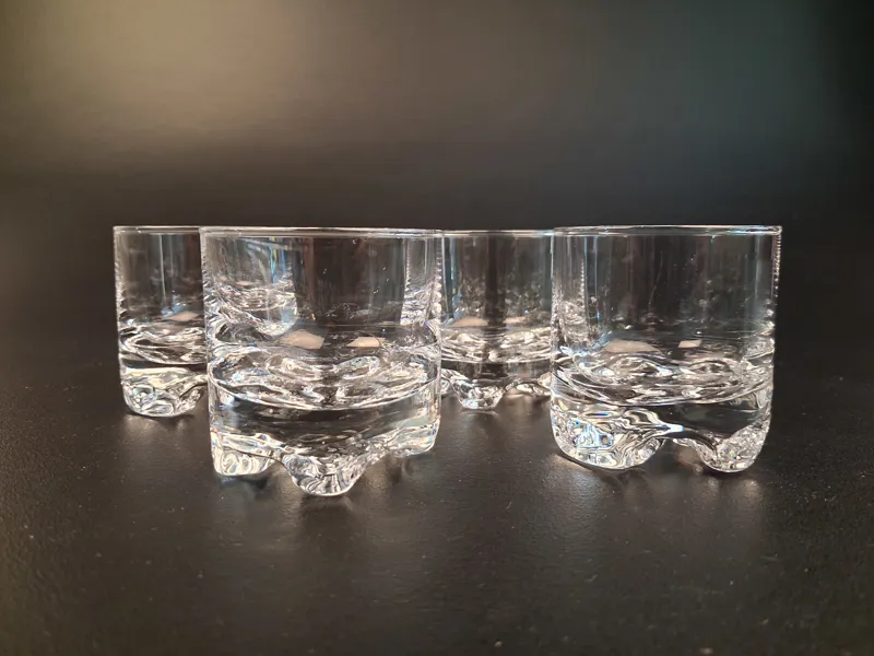 TAPIO WIRKKALA. 4 Glas, "Gaissa", Iittala.