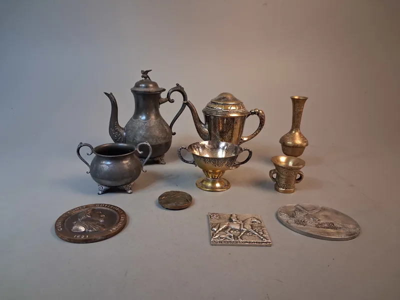 Diverse nysilver & malm m.m.
