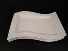4 Flata tallrikar. "New wave", Villeroy & Boch & 6 espressokoppar med fat, selsbo.