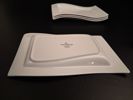 4 Flata tallrikar. "New wave", Villeroy & Boch & 6 espressokoppar med fat, selsbo.