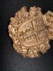 3 Svenska polis emblem i gulmetall 1900-talet. Sporrong & co stockholm.