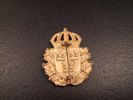 3 Svenska polis emblem i gulmetall 1900-talet. Sporrong & co stockholm.