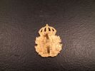 3 Svenska polis emblem i gulmetall 1900-talet. Sporrong & co stockholm.