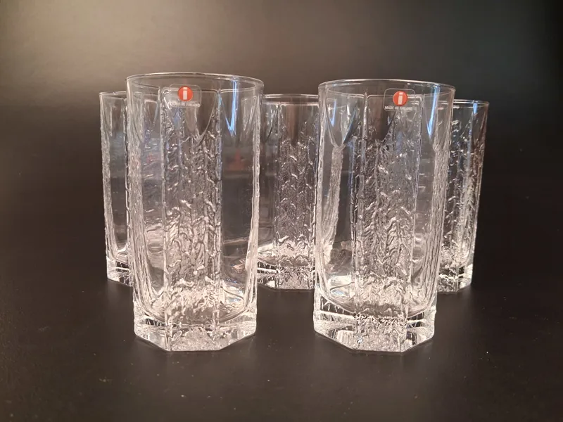 TIMO SARPANEVA. 5 Grogglas, "Kalinka" , Iittala.