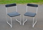 2 Stolar. "Stacking Chair", Höganäsmöbler AB, metall & plast.