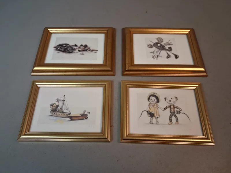 4 Tryck/inramade Lasse Åberg.