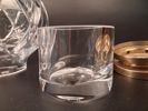 JAN JOHANSSON. Ljuslykta, Glas & Mässing, Orrefors, signerad.