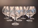 ERIKA LAGERBIELKE. 8 Cognacglas, "Intermezzo", Orrefors. 8 originallådor.