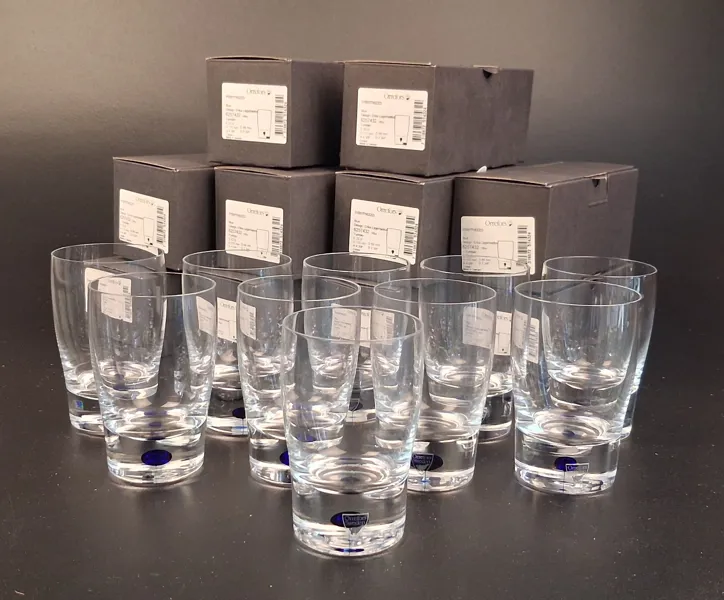 ERIKA LAGERBIELKE. 10 Tumblerglas, "Intermezzo", Orrefors, 10 originallådor.