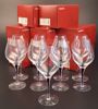 ERIKA LAGERBIELKE.  9 Vinprovningsglas/Vinglas, "Intermezzo", Orrefors. 8 originallådor.