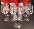 ERIKA LAGERBIELKE.  9 Vinprovningsglas/Vinglas, "Intermezzo", Orrefors. 8 originallådor.
