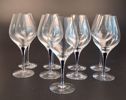 ERIKA LAGERBIELKE.  9 Vinprovningsglas/Vinglas, "Intermezzo", Orrefors. 8 originallådor.
