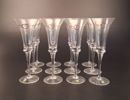 12 Champagneglas. LR, Tjeckoslovakien.