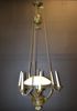 Takfotogenlampa. Jugend, mässing & glas, 1800/1900-talet.
