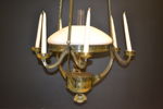 Takfotogenlampa. Jugend, mässing & glas, 1800/1900-talet.