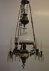 Takfotogenlampa. Majolika, 1800-talet.