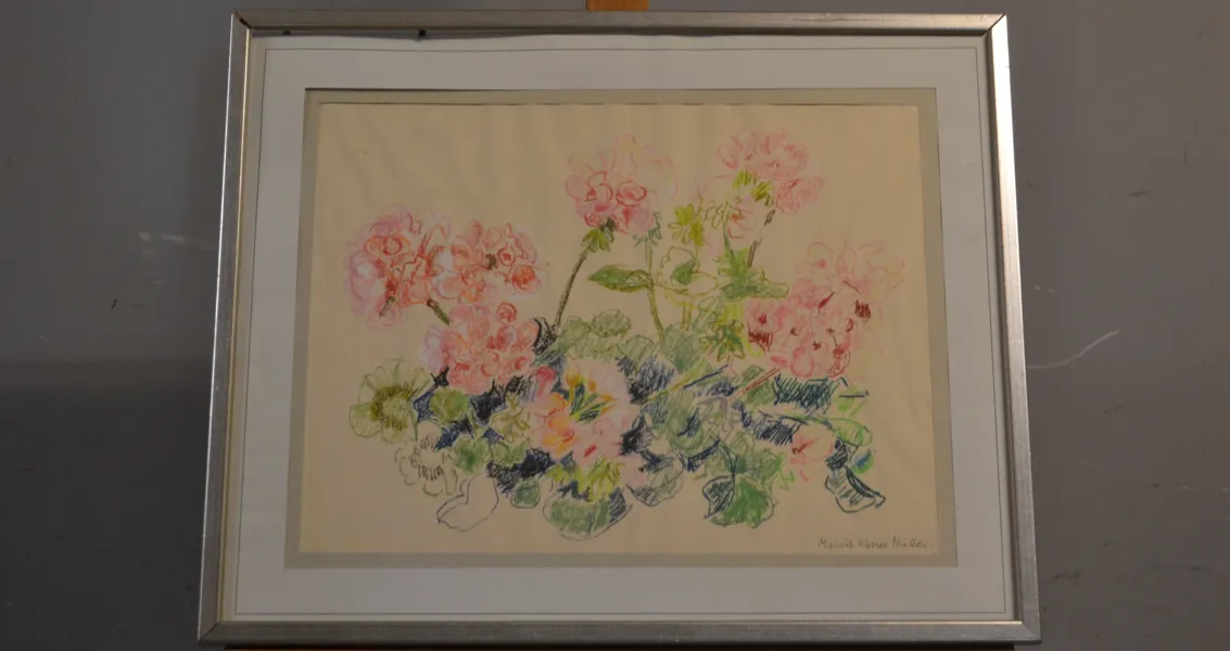  MARGIT WENER-MÜLLER. 1907-1995. Teckning, signerad.