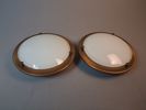 2 Taklampor, plafond. Glas & metall.