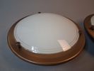 2 Taklampor, plafond. Glas & metall.