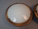 2 Taklampor, plafond. Glas & metall.