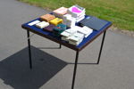Spelbord & parti med Bridgespel.