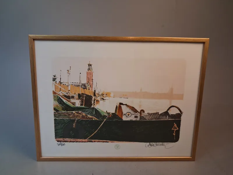 GÖRAN HAHNE. Färglitografi, signerad & numrerad 300/360.